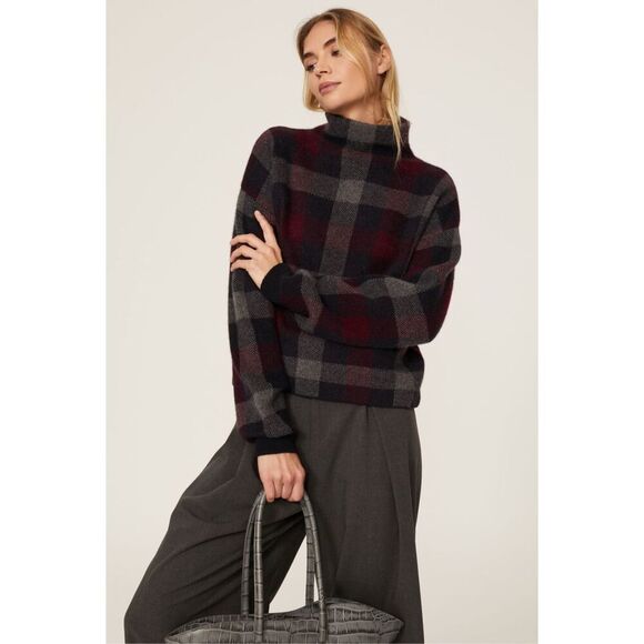 NAADAM Checkered Turtleneck Sweater 🪷 - Picture 4 of 10